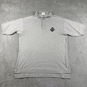 VINTAGE‎ Upper Deck Polo Shirt Grey Made in USA RARE Mens Large